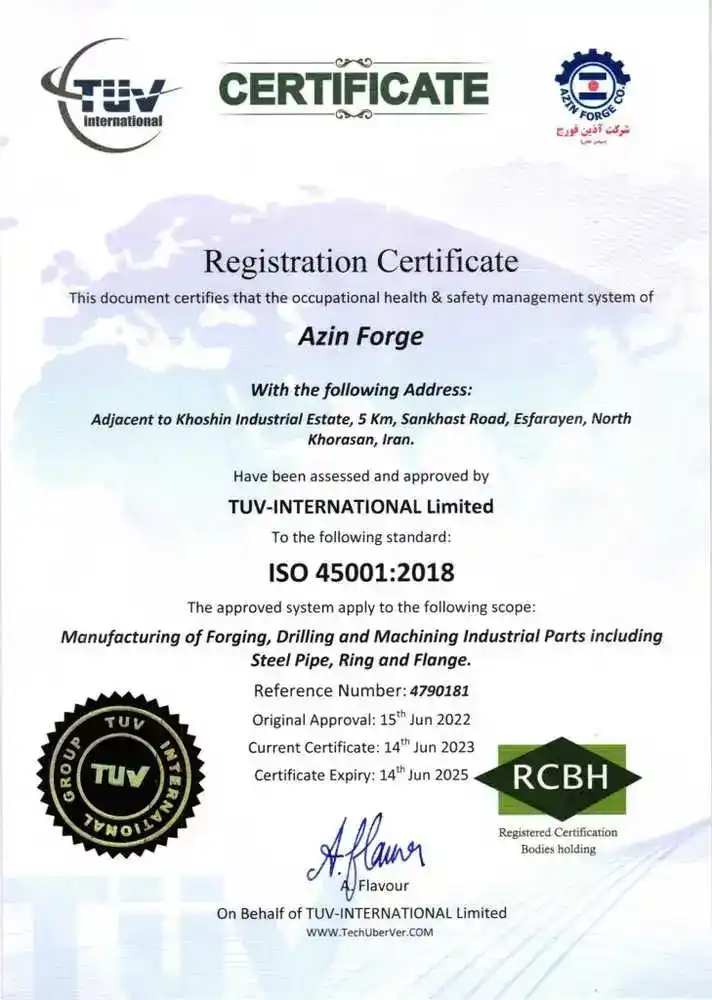 گواهی نامهها ISO45001-2018