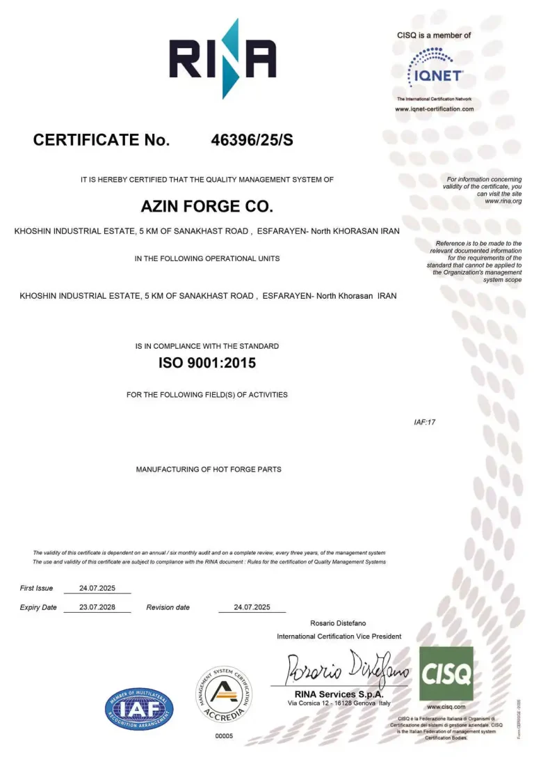 گواهینامه ISO 9001